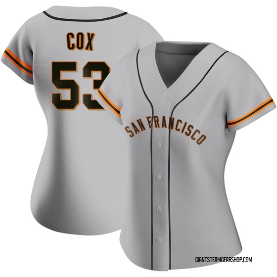 Women's San Francisco Giants Jonah Cox Gray Road Jersey - Replica