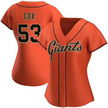 Women's San Francisco Giants Jonah Cox Orange Alternate Jersey - Authentic