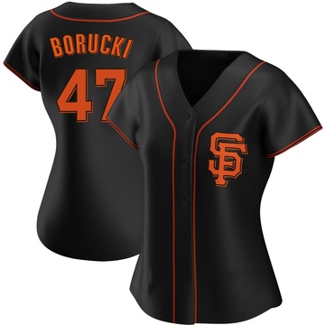 Women's San Francisco Giants Ryan Borucki Black Alternate Jersey - Authentic