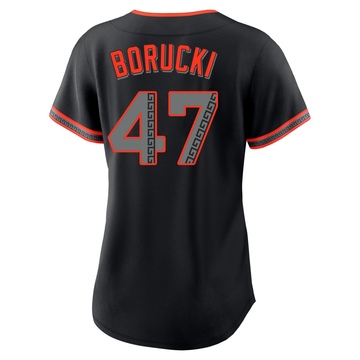 Women's San Francisco Giants Ryan Borucki Black Alternate Jersey - Replica