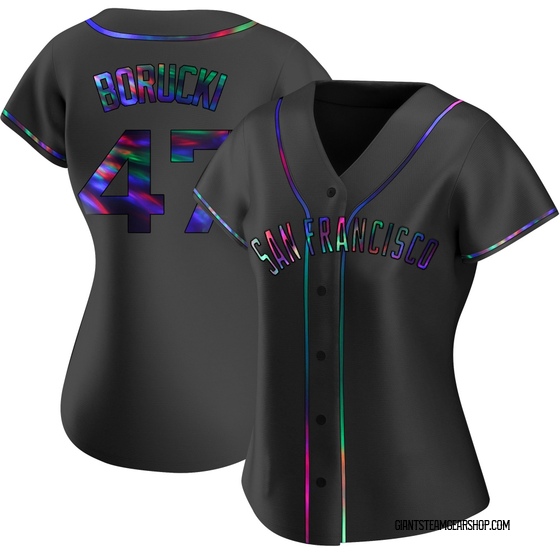 Women's San Francisco Giants Ryan Borucki Black Holographic Alternate Jersey - Replica