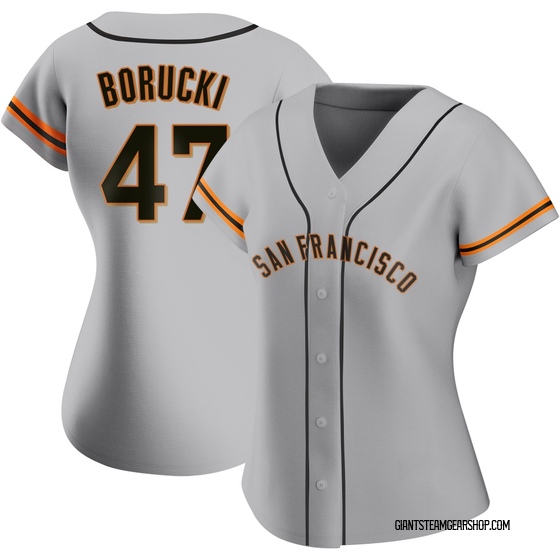Women's San Francisco Giants Ryan Borucki Gray Road Jersey - Authentic