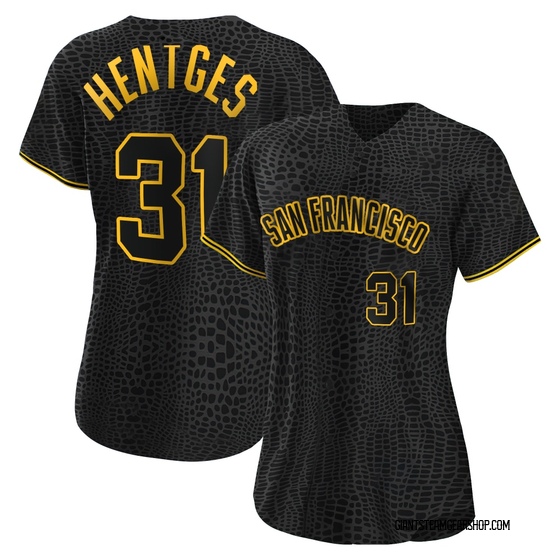 Women's San Francisco Giants Sam Hentges Black Snake Skin City Jersey - Replica