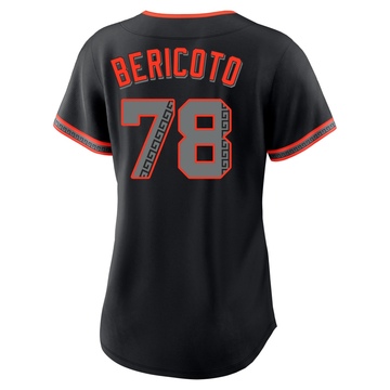Women's San Francisco Giants Victor Bericoto Black Alternate Jersey - Replica