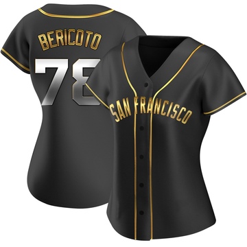 Women's San Francisco Giants Victor Bericoto Black Golden Alternate Jersey - Replica