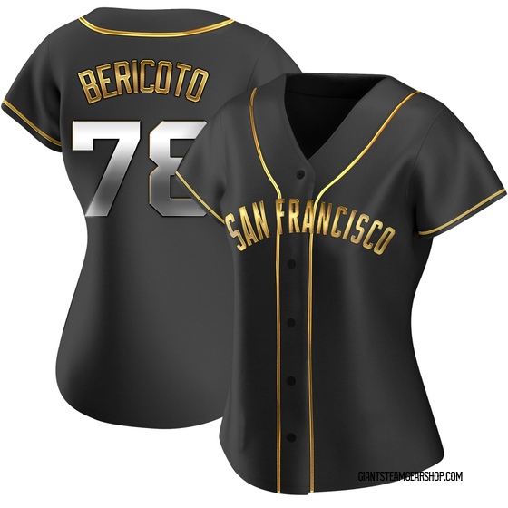 Women's San Francisco Giants Victor Bericoto Black Golden Alternate Jersey - Replica