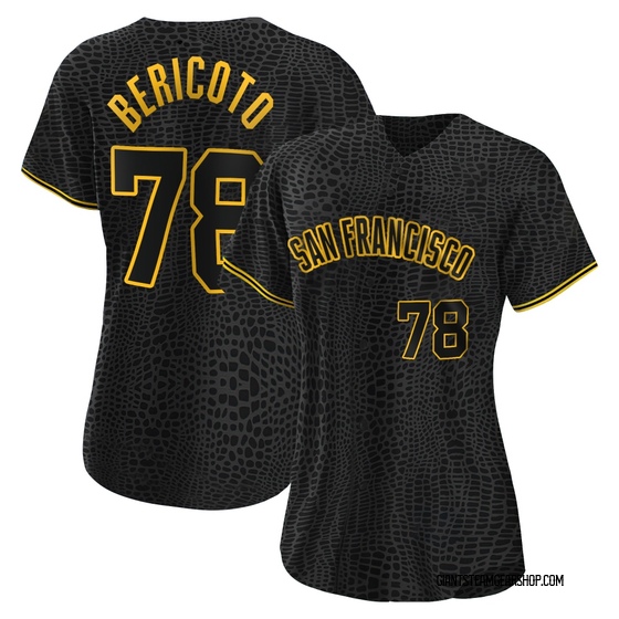 Women's San Francisco Giants Victor Bericoto Black Snake Skin City Jersey - Replica