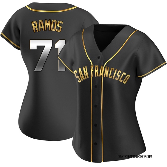 Women's San Francisco Giants Wilkin Ramos Black Golden Alternate Jersey - Replica