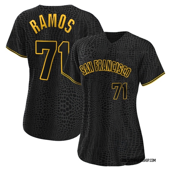 Women's San Francisco Giants Wilkin Ramos Black Snake Skin City Jersey - Replica