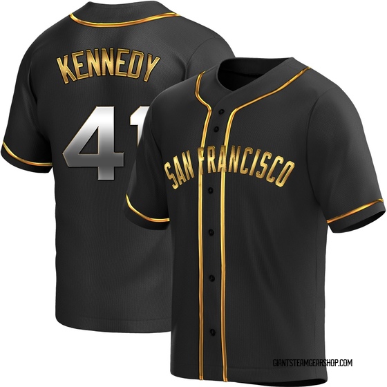 Youth San Francisco Giants Buddy Kennedy Black Golden Alternate Jersey - Replica