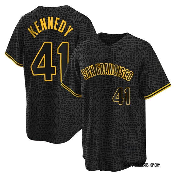 Youth San Francisco Giants Buddy Kennedy Black Snake Skin City Jersey - Replica