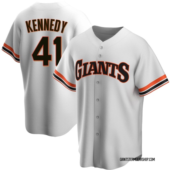 Youth San Francisco Giants Buddy Kennedy White Home Cooperstown Collection Jersey - Replica