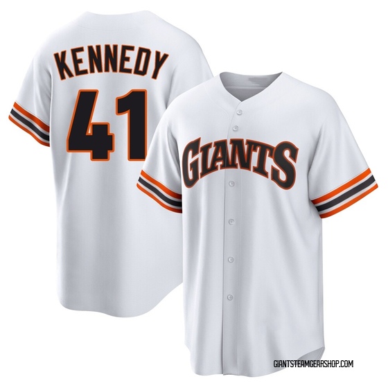 Youth San Francisco Giants Buddy Kennedy White Throwback Cooperstown Collection Jersey - Limited