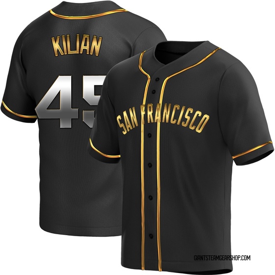 Youth San Francisco Giants Caleb Kilian Black Golden Alternate Jersey - Replica