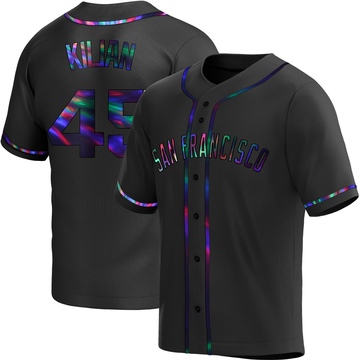 Youth San Francisco Giants Caleb Kilian Black Holographic Alternate Jersey - Replica