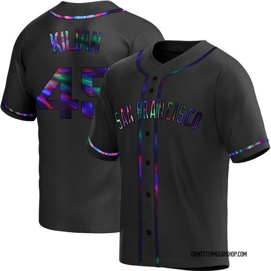 Youth San Francisco Giants Caleb Kilian Black Holographic Alternate Jersey - Replica