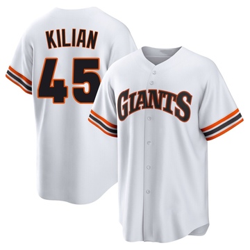 Youth San Francisco Giants Caleb Kilian White Throwback Cooperstown Collection Jersey - Limited