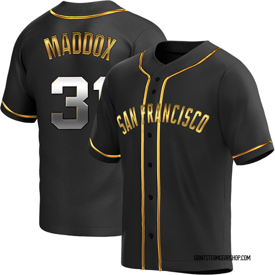 Youth San Francisco Giants Garry Maddox Black Golden Alternate Jersey - Replica