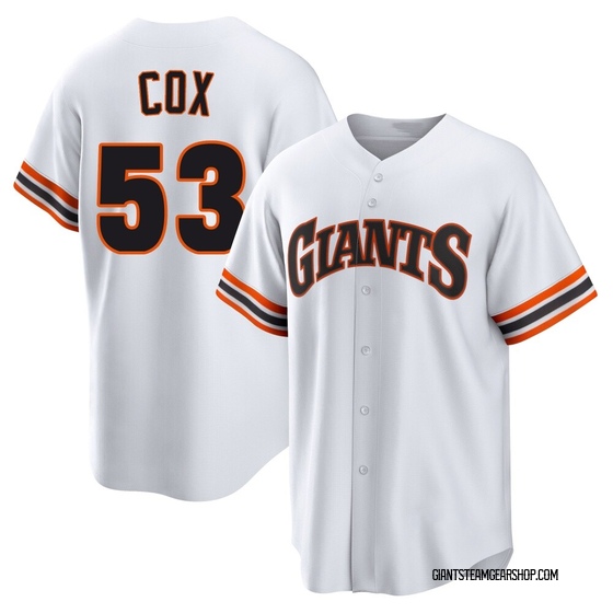 Youth San Francisco Giants Jonah Cox White Throwback Cooperstown Collection Jersey - Limited
