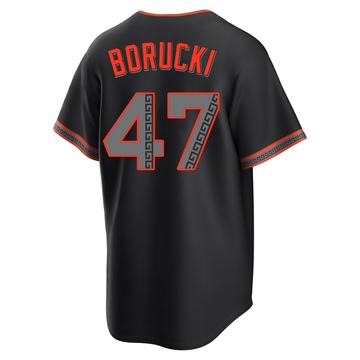 Youth San Francisco Giants Ryan Borucki Black Alternate Jersey - Replica