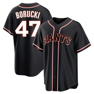Youth San Francisco Giants Ryan Borucki Black Fashion Out Jersey - Replica