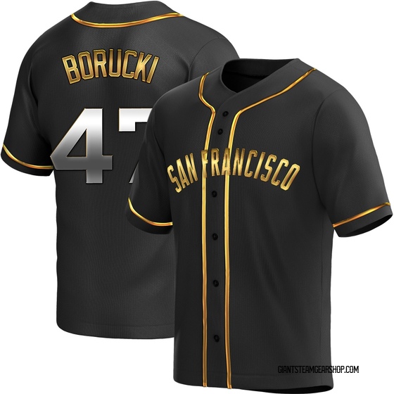 Youth San Francisco Giants Ryan Borucki Black Golden Alternate Jersey - Replica