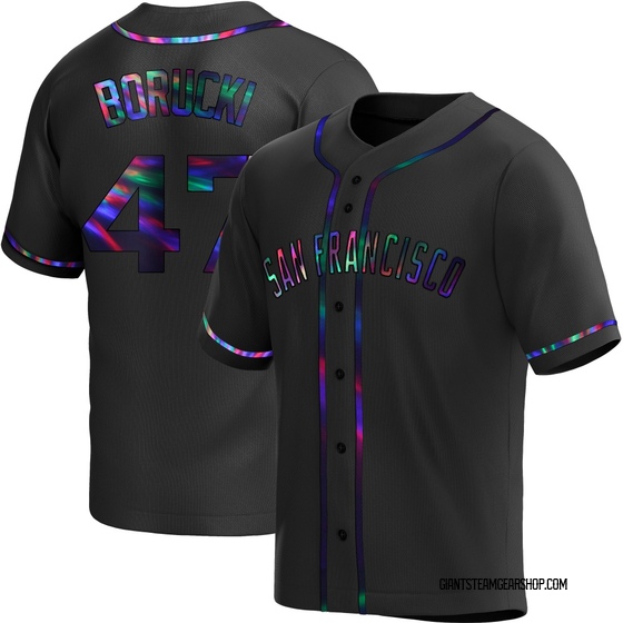 Youth San Francisco Giants Ryan Borucki Black Holographic Alternate Jersey - Replica