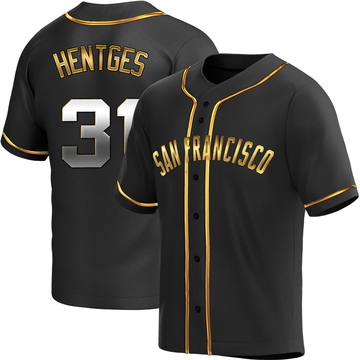Youth San Francisco Giants Sam Hentges Black Golden Alternate Jersey - Replica