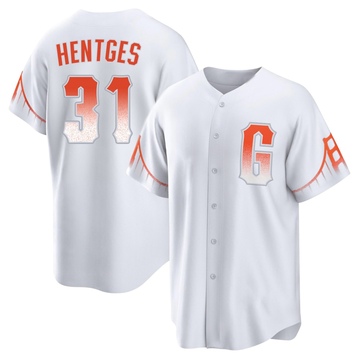 Youth San Francisco Giants Sam Hentges White 2021 City Connect Jersey - Replica