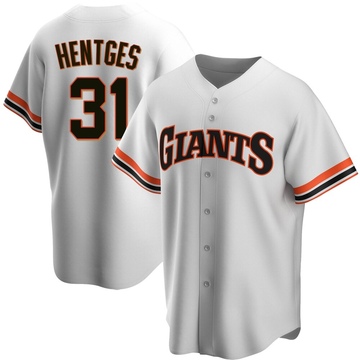Youth San Francisco Giants Sam Hentges White Home Cooperstown Collection Jersey - Replica