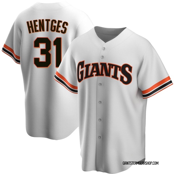 Youth San Francisco Giants Sam Hentges White Home Cooperstown Collection Jersey - Replica