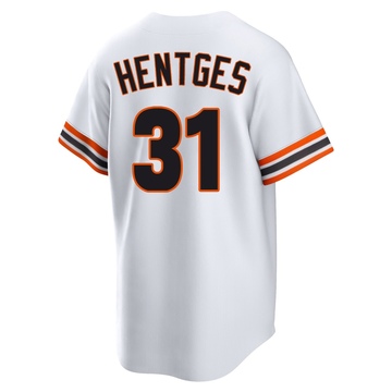 Youth San Francisco Giants Sam Hentges White Throwback Cooperstown Collection Jersey - Limited
