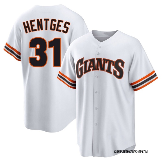 Youth San Francisco Giants Sam Hentges White Throwback Cooperstown Collection Jersey - Limited