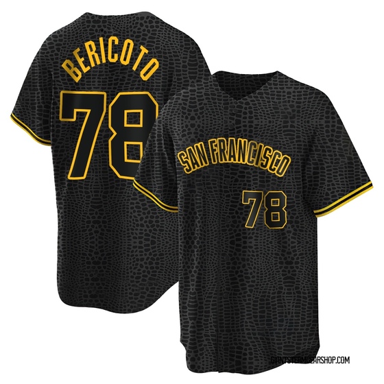 Youth San Francisco Giants Victor Bericoto Black Snake Skin City Jersey - Replica
