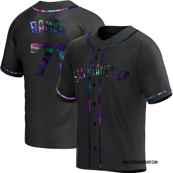 Youth San Francisco Giants Wilkin Ramos Black Holographic Alternate Jersey - Replica